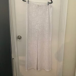 Shade & Shore White Bathing-suit Cover Up Pants